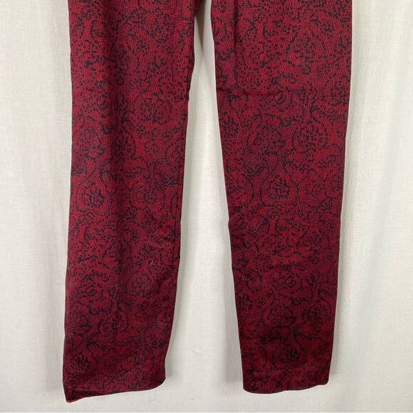 Sigrid Olsen Red Black Printed Dress Pants 6 - Picture 4 of 10